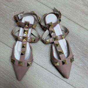 Valentino Roman Stud Inspired Flats Worn